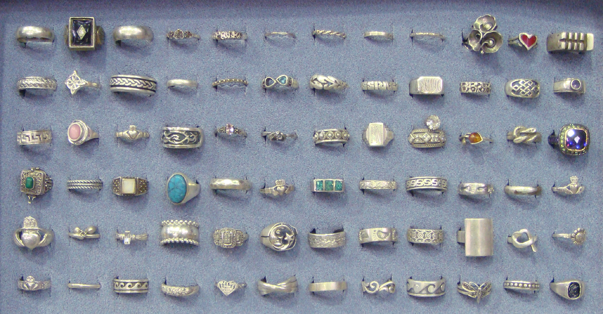 Found silver ring display owned by one of our members.